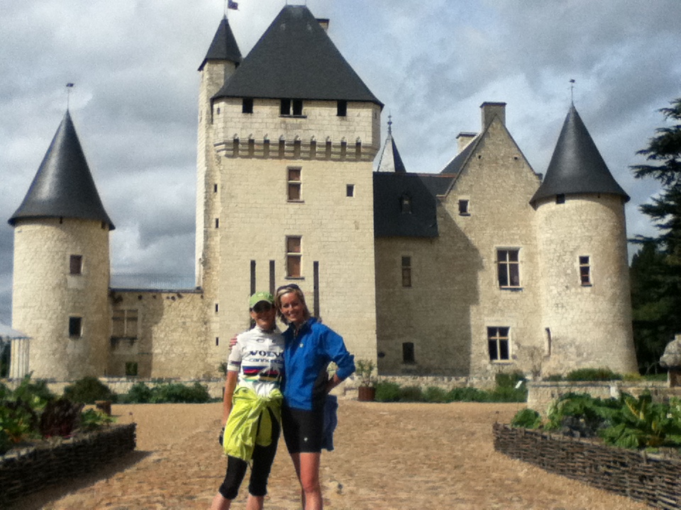 Steph and Lisa at Chateau de Riveau