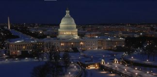 Capitol Washington Snow Night DC