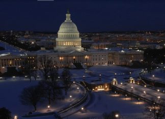 Capitol Washington Snow Night DC