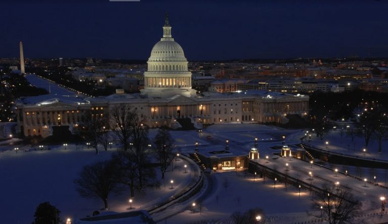 Capitol Washington Snow Night DC
