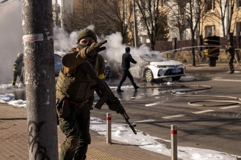 Ukraine leader Volodymyr Zelensky vows to hold fast as Russia’s forces advance and Putin’s missiles rain down