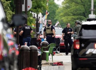 police parade shooting