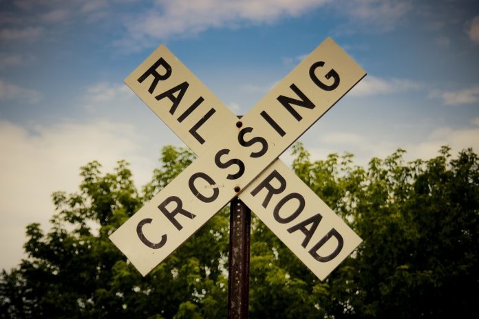 Railroad crossing rail railway