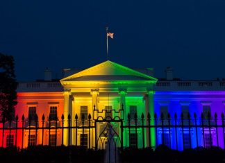 White House LGBT Gay Rainbow Lights