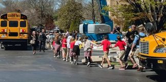School Shooting Kids Evacuating School Bus