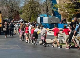 School Shooting Kids Evacuating School Bus