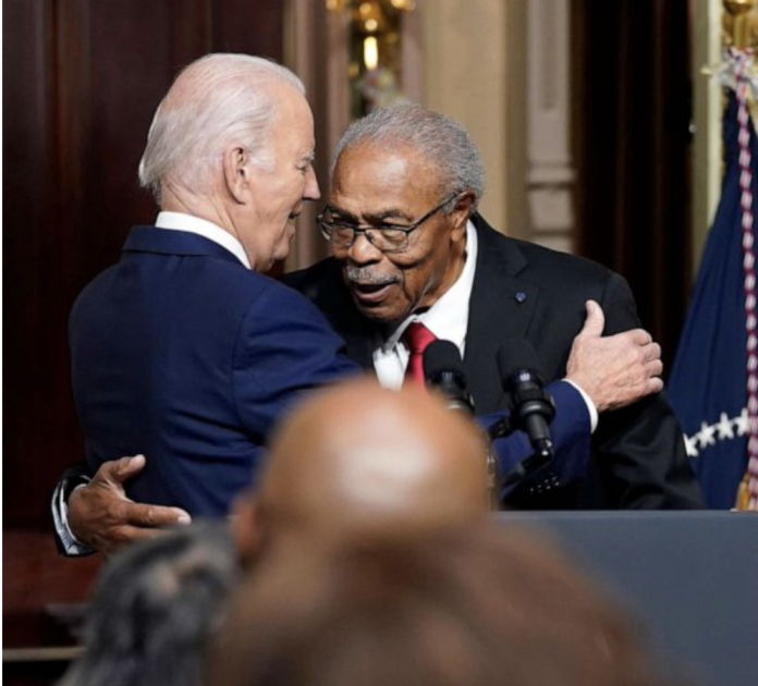 Biden and Reverend At Emmett Till Signing