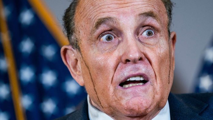 Rudy Giuliani Shoe Polish Drip