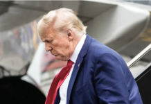 Trump Sad Leaving Plane