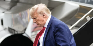 Trump Sad Leaving Plane