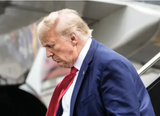 Trump Sad Leaving Plane