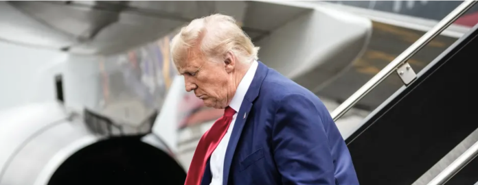 Screenshot 2023-08-04 at 1.46.01 AM Trump Sad Leaving Plane