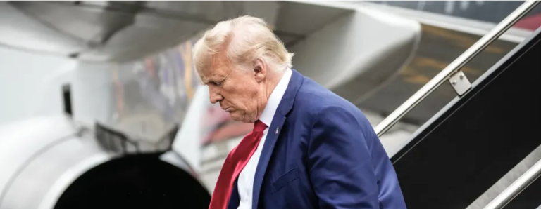 Trump Sad Leaving Plane