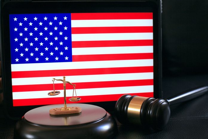 Gavel American Flag Justice Courtroom