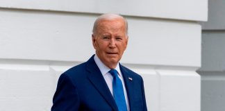 President Joe Biden in front of White House