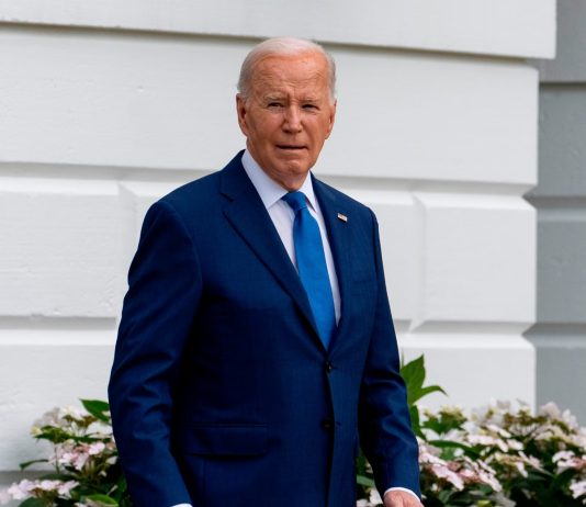President Joe Biden in front of White House