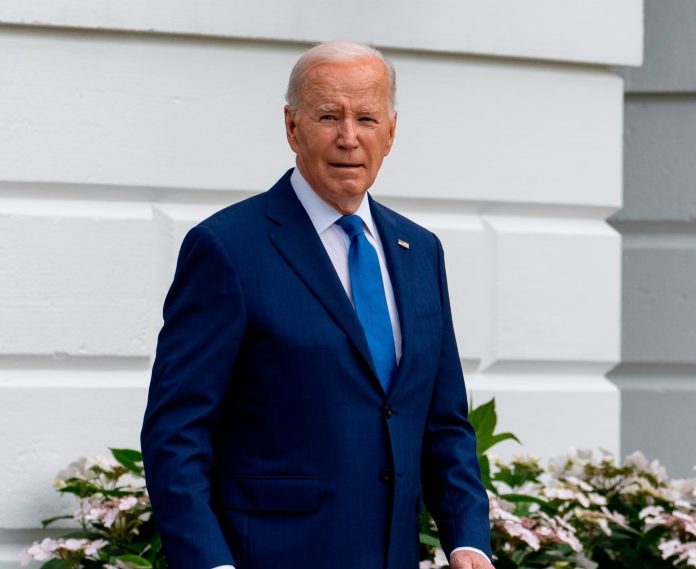 President Joe Biden in front of White House