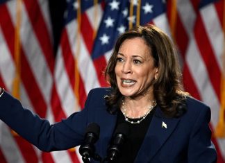 Kamala Harris Giving Speech