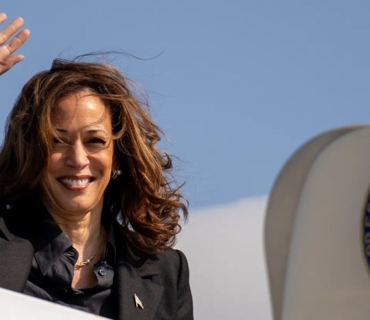 Kamala Harris on Air Force Two